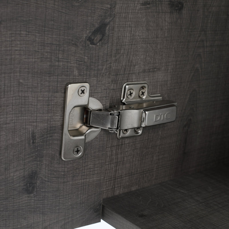 Meuble-lavabo flottant simple 22 po avec comptoir en céramique Finli, Gris