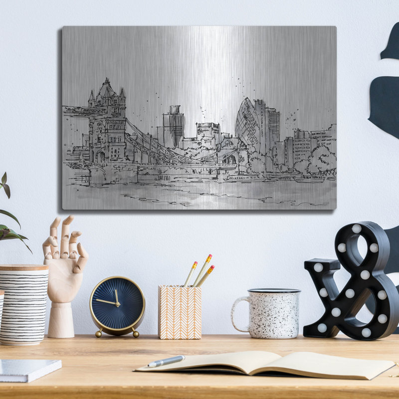 «Skyline Sketches IV» par Anne Tavoletti, H 12 po x l 16 po
