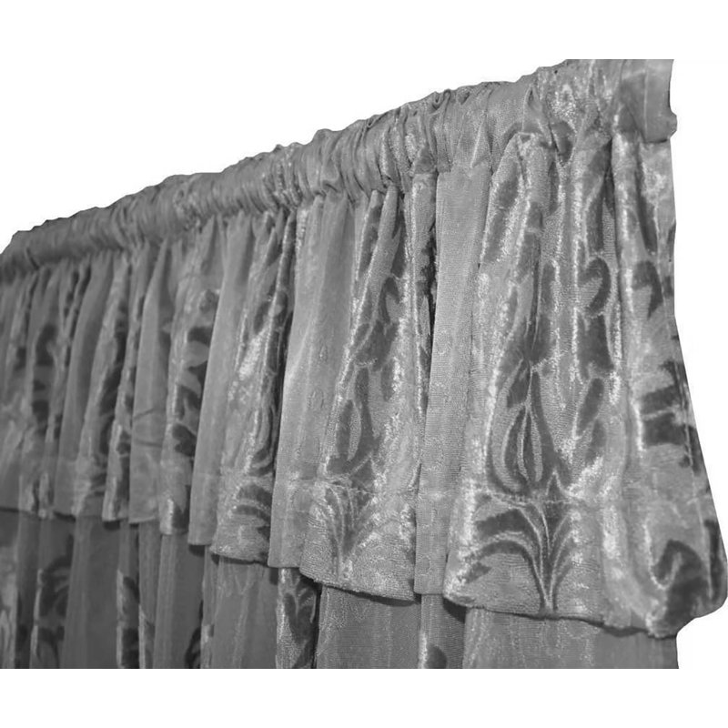 Haxby Semi Sheer Curtain Pair, Silver, 121.92cm x 121.92cm
