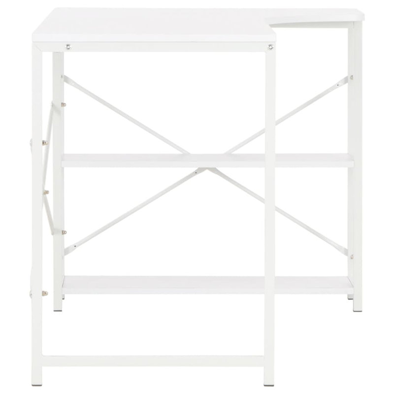 Mansell Metal Base Computer Desk, White, 70cm H x 120cm W x 72cm D