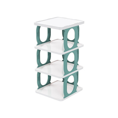 Rack Shoe Organizers For Closet Plastic Shoe Storage Box For Entryway Living Room Sturdy Stackable Sneakers Cabinet Bins