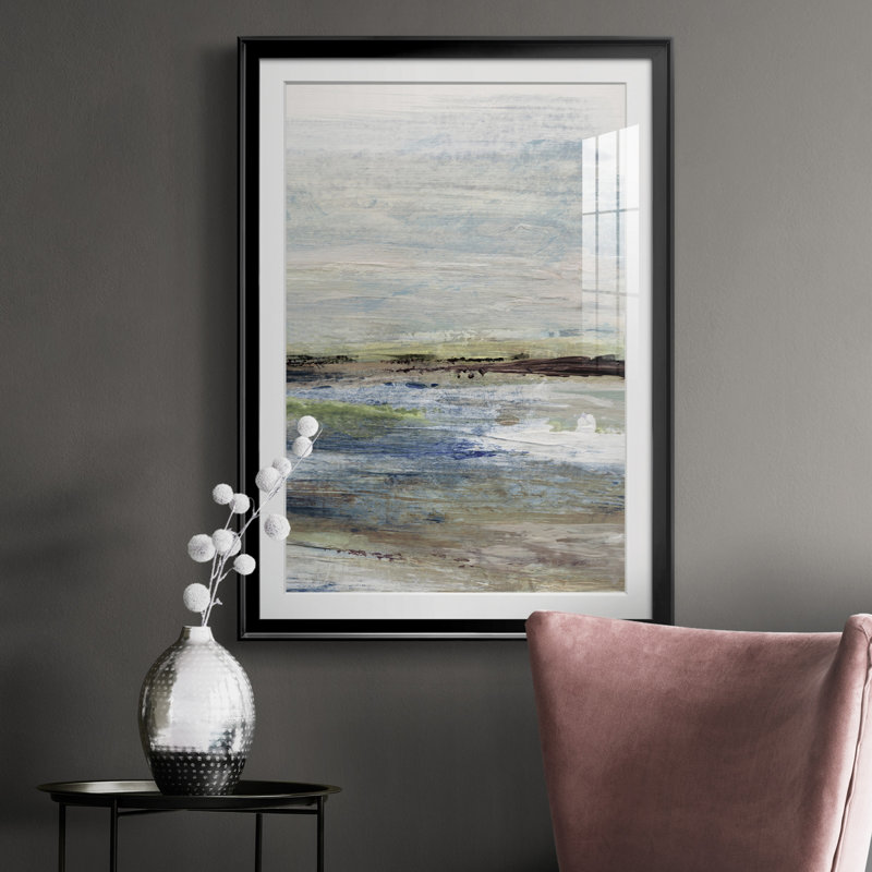 Wetlands II - peinture encadrée, Noir, H 30,5 po x l 42,5 po x P 1,5 po