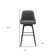 Orfield Modern Swivel Counter or Bar Height Upholstered Armless Bar Stool with Footrest in Wood