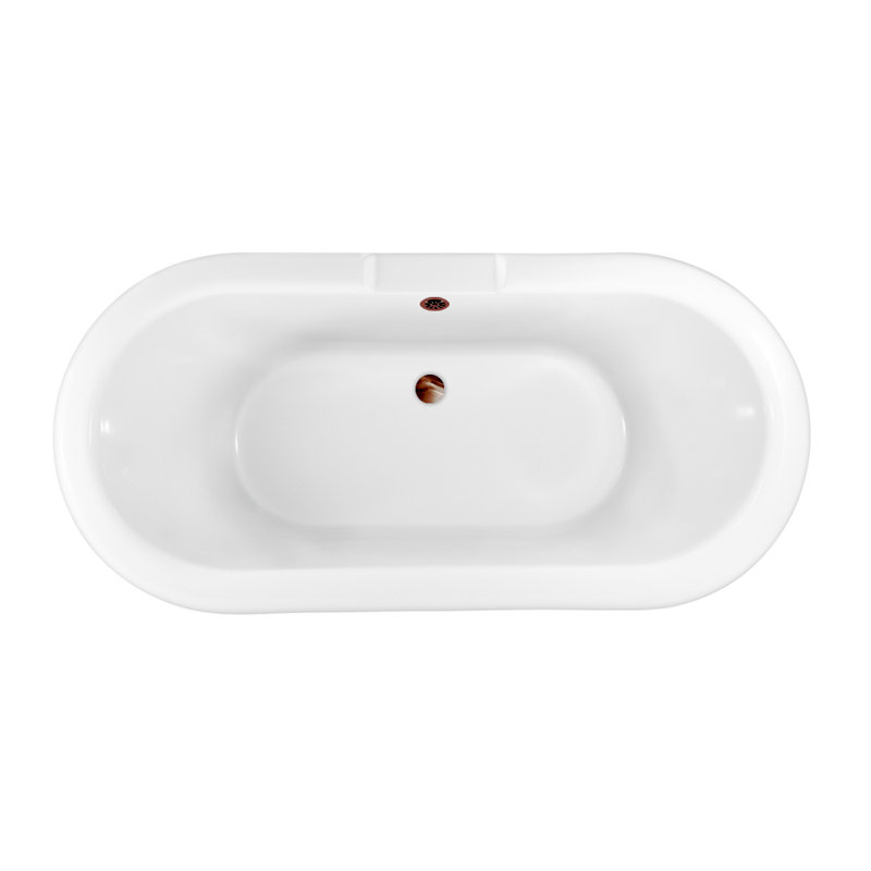 Baignoire de trempage sur pieds 59 po., Bronze huilé mat, Bronze huilé mat