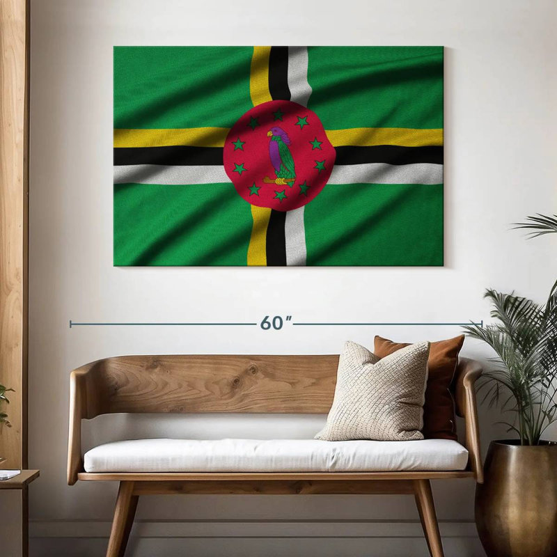 Borges Sports Cloth Dominica Flag, 32" H x 48" W