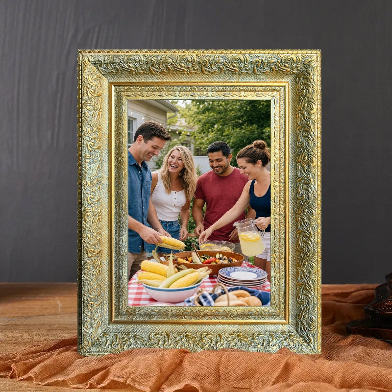 Cadre photo élégant avec plexiglas 11PC x 14 "or antique 1PC, Antique Gold, 1, 11" W x 14" H