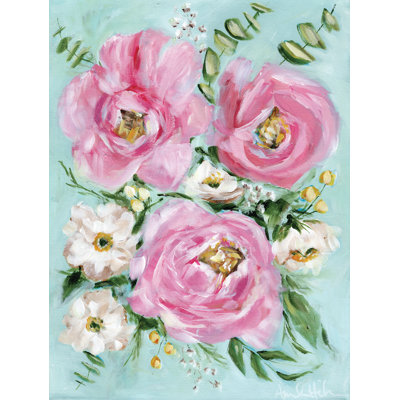 «Pink Pretties» par Amanda Hilburn, reproduction sur toile tendue