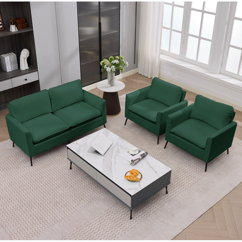 Fauteuil d'appoint en cuir vert Green Cat, Vert