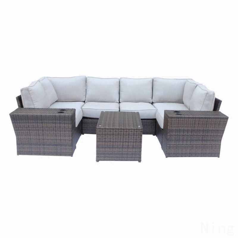 4-Person Assembled Wicker Patio Set With Cushions