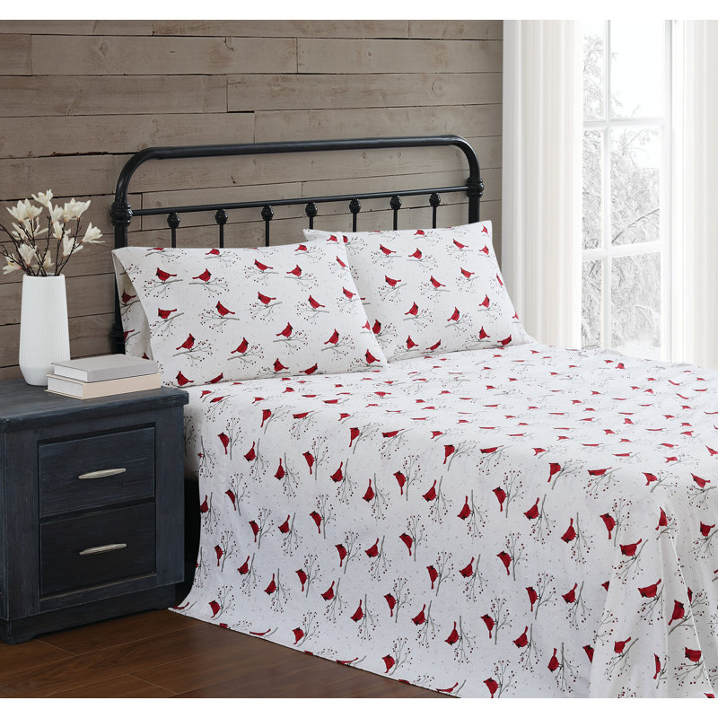 Paquet de caisses pour cardinaux vraiment doux, Ensemble de draps pour lit simple avec 1 taie d'or