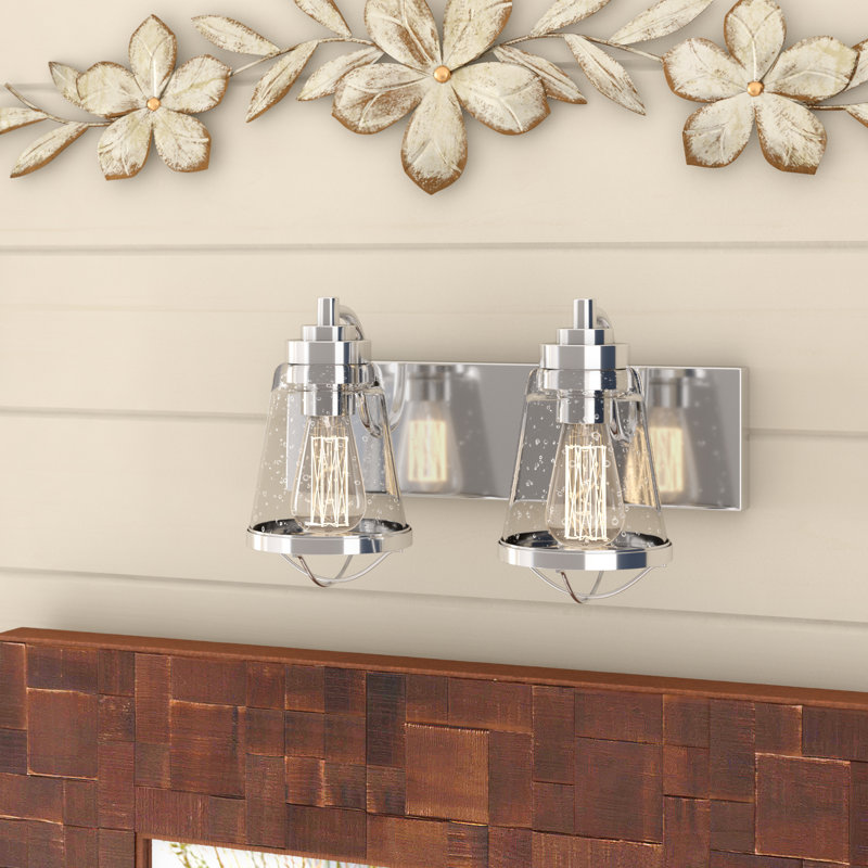 Éclairage pour salle de bain 2 lumières Akshay, Chrome