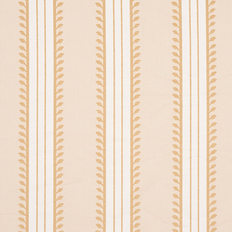 Etruscan Stripe Fabric, Ivory/Ochre
