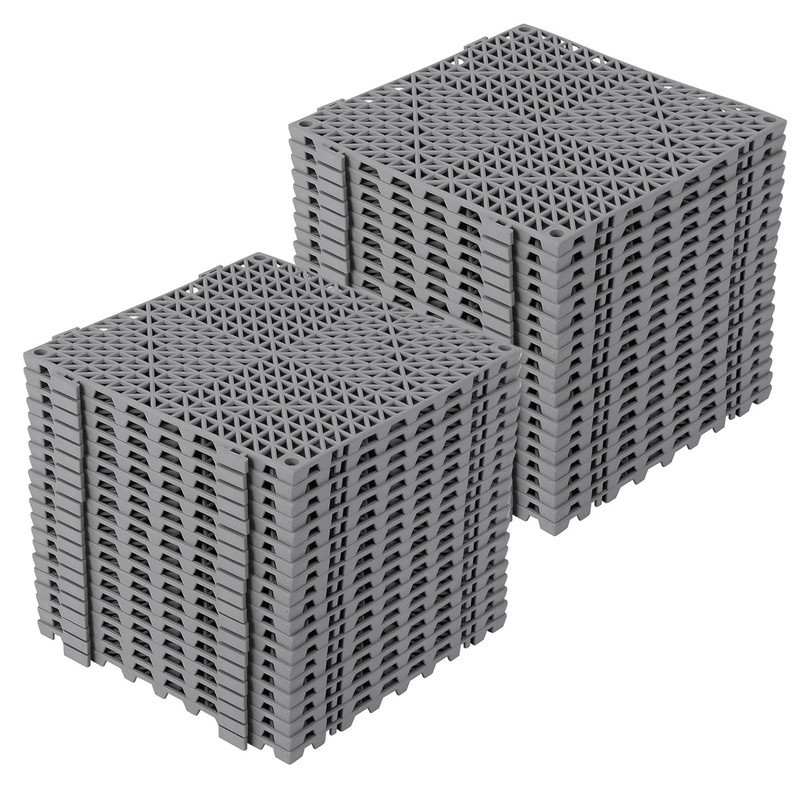 50 Pack Interlocking Floor Tiles 12" x 12" Modular Interlocking Cushion Soft PVC Floor Non-Slip Splicing Waterproof Mat,Non-Slip Drainage Holes for Ki