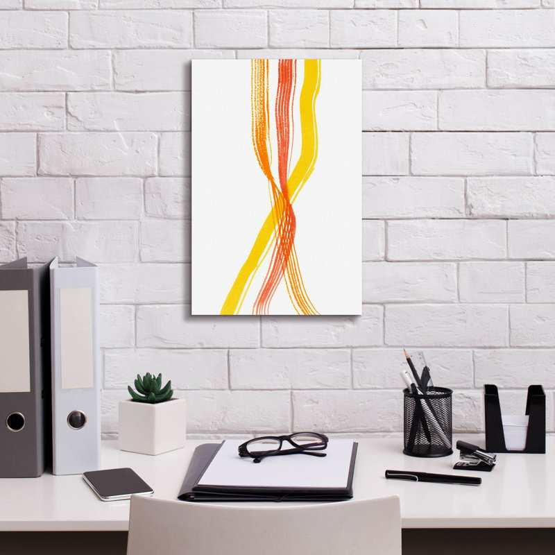 «Ribboned 3» par Alicia Ludwig, art mural sur toile, H 18 po x l 12 po x P 0,75 po