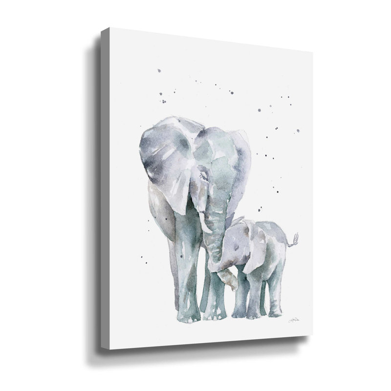 Mama Elephant Mama Elephant par - Peinture sur, H 48 po x l 36 po x P 2 po