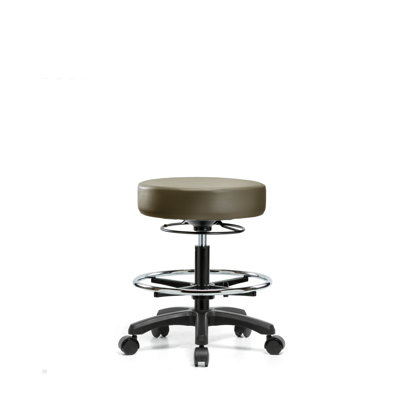 Adjustable Height Ergonomic Lab Stool with Footrest
