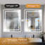  Miroir de salle de bain sans cadre à DEL, miroir intelligent-567426276