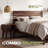 2-Pcs King Bedroom Set – Acacia Emery Solid Wood Platform Bed Frame & Matching Nightstand, Mid-Century Modern Farmhouse, Walnut Finish, 800 lbs Capacity, No Box Spring Needed-1556730011-1556730012