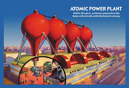 « atomic power plante », affiche rétro