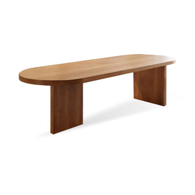 Brown Oval Solid Wood Butterfly Leaf  Dining Table