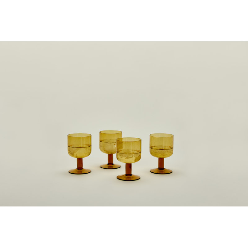 Simple Wine Glass, Amber