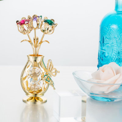 Bouquet de fleurs et vase Yarger