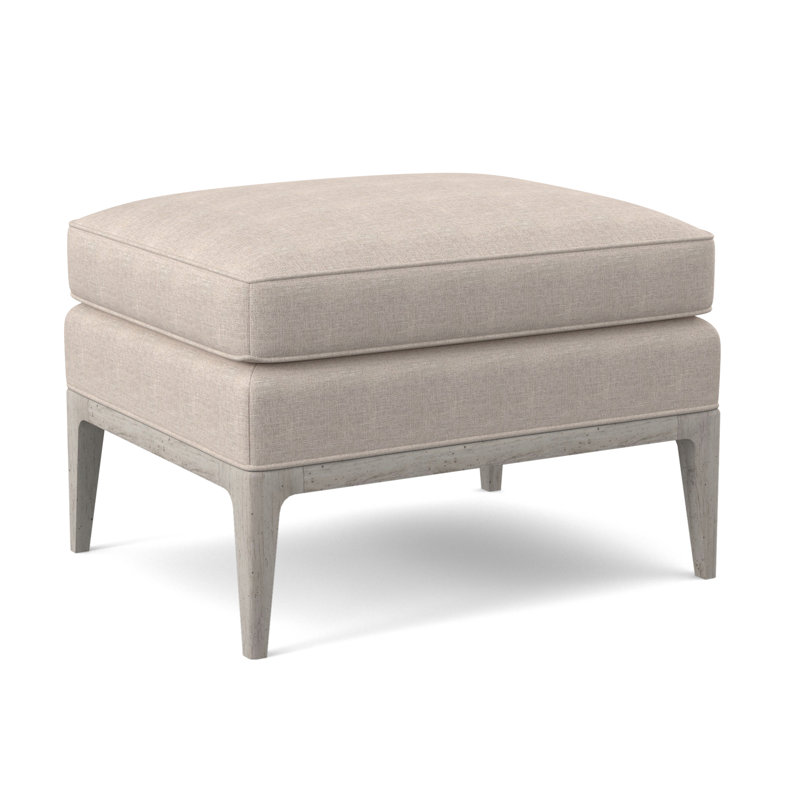 Repose-pieds rectangulaire 28 po Claxton, Lin Elise, Bisque