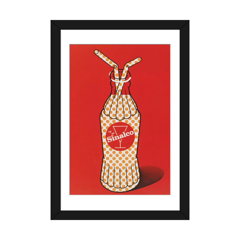 « bouteilled », reproduction d’impression sur toile, Papier d'art encadré noir, H 32 po x l 24 po x P 1 po, Blanc