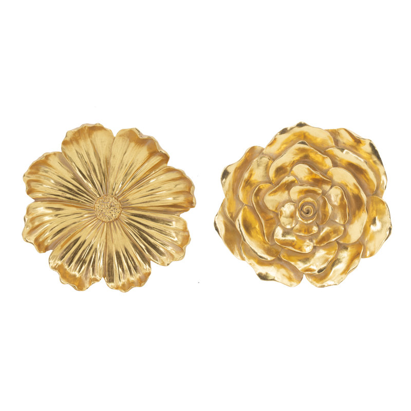 Accents muraux suspendus rose doré S / 2