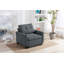 Fauteuil convertible gris foncé tissé 35 po Hannah