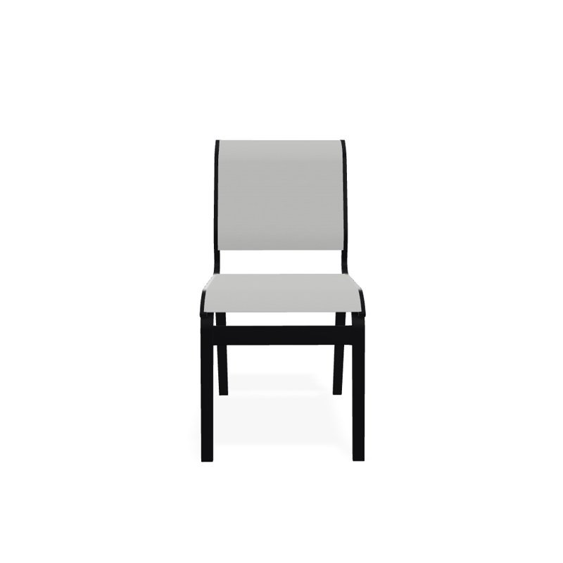 Chaise d'appoint de salle à manger Hiraku, Désert texturé, Blanc 6D Sunbrella®