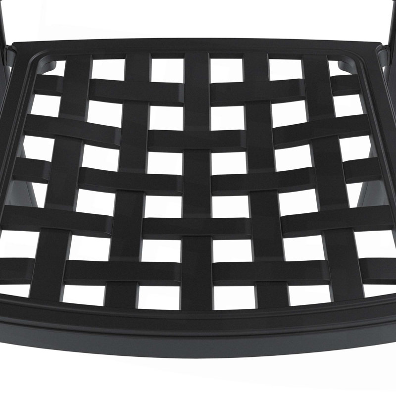 Ensemble texturé de meubles de patio en aluminium coulé avec coussins, 6