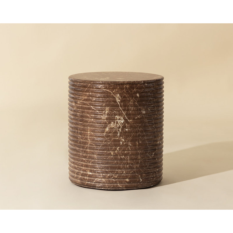 Riva Stool - Marble Look - Mocha