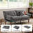 Serta 66'' Upholstered Tufted Convertible Futon Sofa Bed-231208401