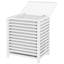 Couvercle pour panier à linge avec pochette intérieure amovible, 19,75 po x 14,25 po x 23,5 po, blanc, espace pour les articles organisés, doublure amovible pour panier à linge, rangement pour vêtements