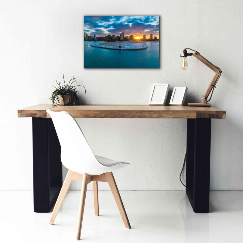 «Chicago from Lake Michigan» par Epic Portfolio, art mural sur toile, H 18 po x l 26 po x P 0,75 po
