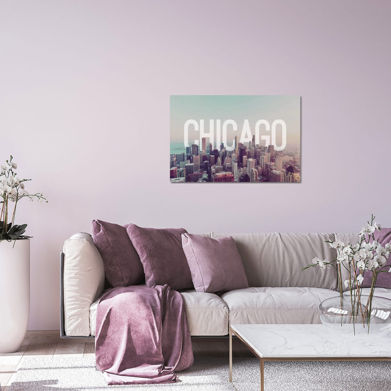 Chicago par 5by5collective - impression sans cadre, H 24 po x l 32 po x P 0,25 po