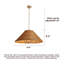 Lustre japonais en rotin à hauteur réglable de style Wabi-Sabi-133228093