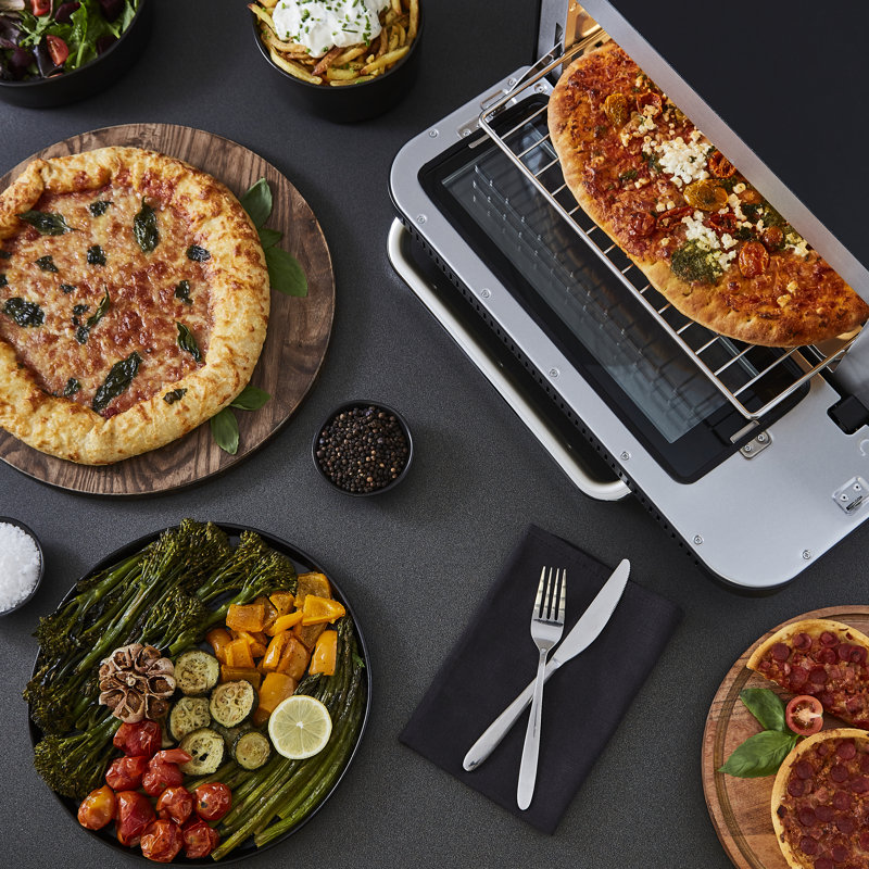 GEEPAS Air Fryer Oven | 15-in-1 Presets Multifunctional Pizza Oven | Digital Touch Control Triple Glass Door Interior Light | 40-400°C Temp 18L Capacity Compact Design | 2 Year Warranty 2000W
