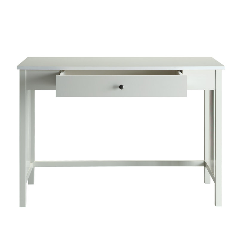 Newry Solid Wood Writing Desk, White