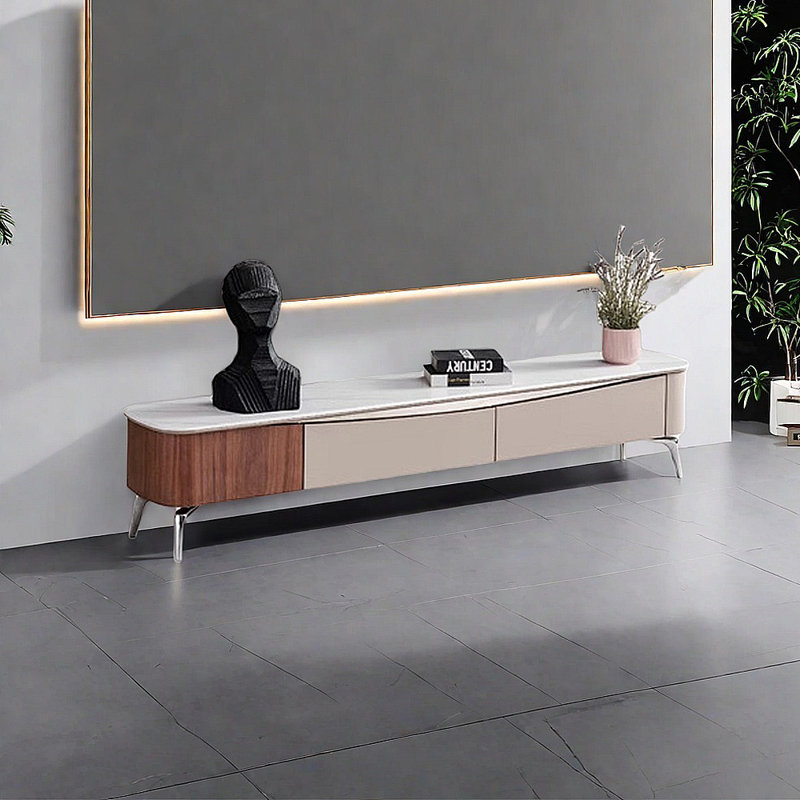 Meuble télé moderne et minimaliste en pierre de cristal