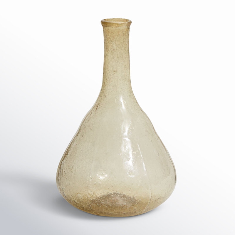 Handmade Glass Table Vase, Yellow