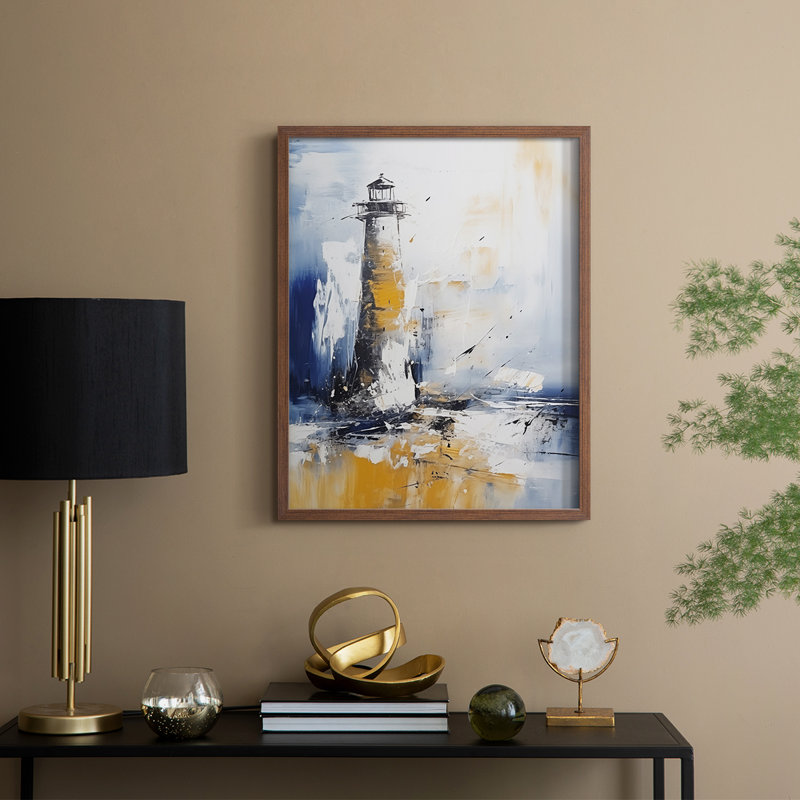 NAUTICAL Series, impression encadrée - bois massif, Noyer, H 30 po x l 24 po