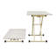 Table pliante réglable en hauteur, table haute, intérieur et extérieur, table portative, aucun assemblage requis (blanche)
