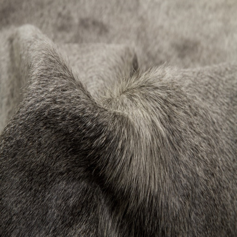 Geneva Gray Handmade Cowhide Area Rug 6' x 7'