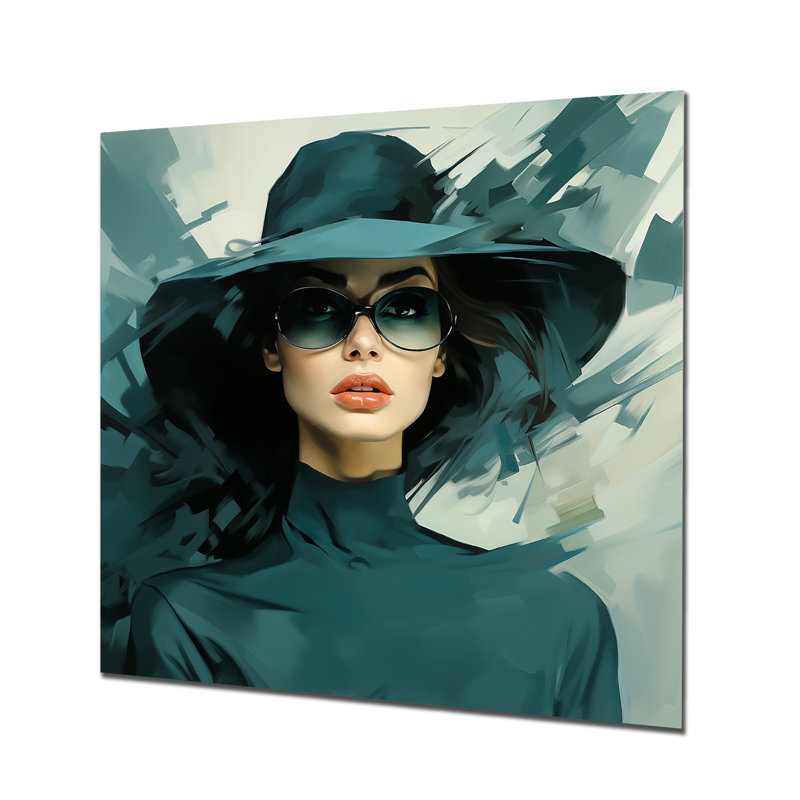 Portrait de femme haute couture haute couture III, H 16 po x l 16 po