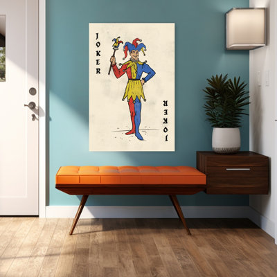 Classic Joker Playing Card Classic Colorful Traditional Wall Art Print