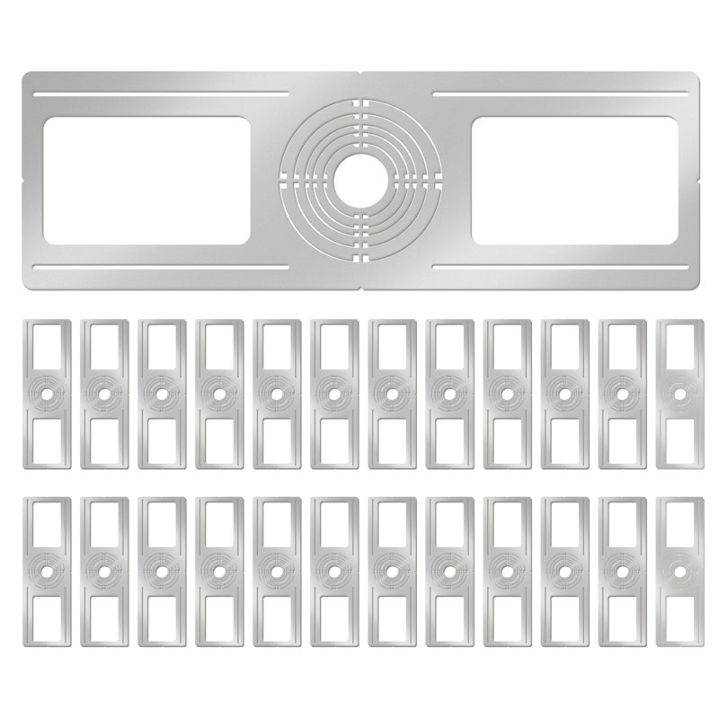 Ensemble de 24 plaques de fixation pour éclairage encastré New Construction, découpe réglable de 2 à 6 pouces, support brut en acier plat pour wafer à DEL et lumières encastrées, support de boîtier universel peu profond