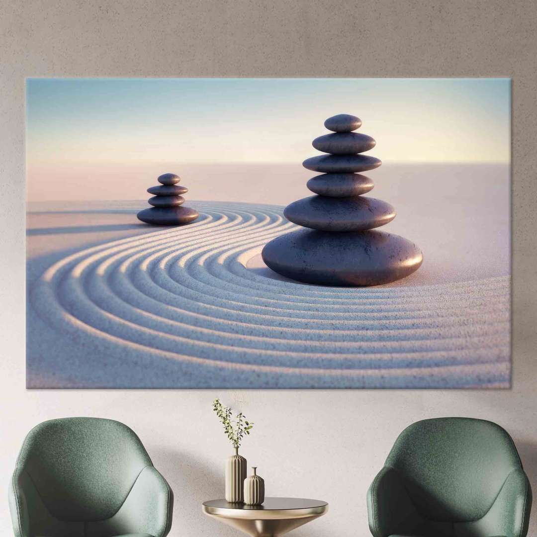 Modern Zen Stones Printed Canvas Poster Perfect For Home Decor And A Wonderful Bath Gift