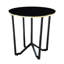 Table basse ronde et tables de bout 3 pièces avec plateau en verre trempé
